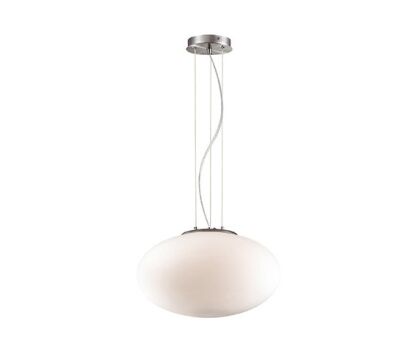 Lampa wisząca Candy ⌀40 086736 NOWOCZESNY IP20 SZKŁO Ideal Lux minimalistyczna oprawa w kolorze białym