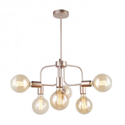 Lampa wisząca KRISTY MDM-3678/6 IGD Italux złota loftowa