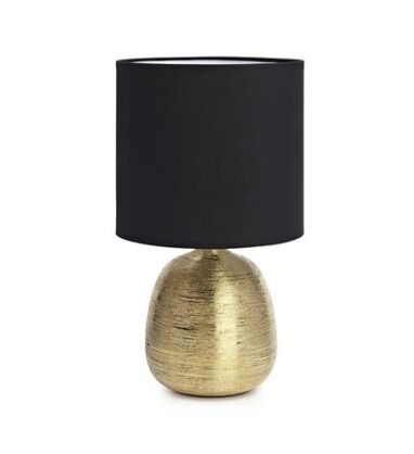 Lampa stołowa OSCAR 1L Złoty/Czarny 107068 Markslojd złota podstawa nowoczesna czarny abażur glamour