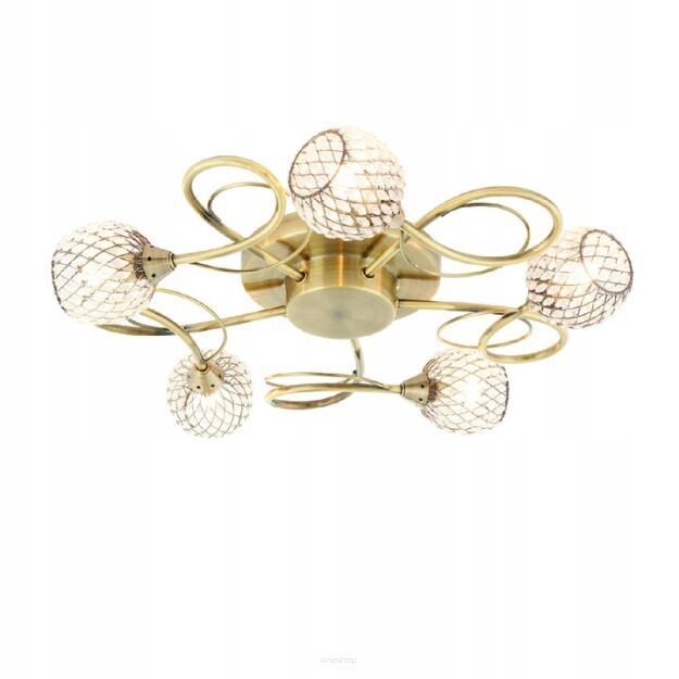 Lampa sufitowa AHERNE mosiądz ENDON LIGHTING 73757 