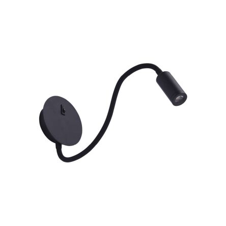 Lampa ścienna do czytania Kinkiet NOGAT AZ2943 Azzardo czarny na gęsiej szyjce