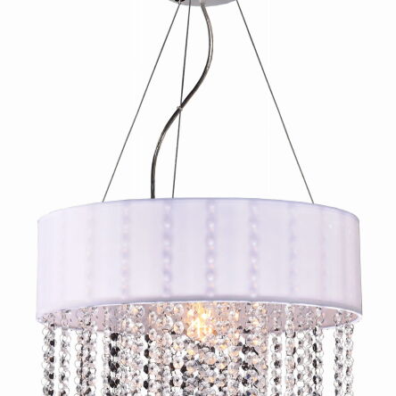 Lampa wisząca Madryt  czarna lub biała z metalu i tkanina Light Prestige E27