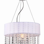 Lampa wisząca Madryt  czarna lub biała z metalu i tkanina Light Prestige E27