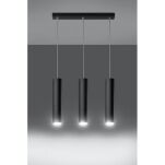 Lampa Wisząca Sollux  LAGOS 3 Czarny SL.0329 - 2