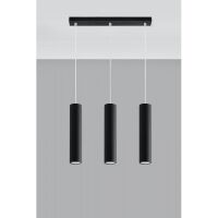 Lampa Wisząca Sollux  LAGOS 3 Czarny SL.0329