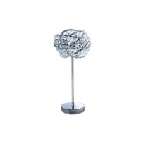 Lampa STOŁOWA BARI TABLE AZzardo DEL-8348-1T  AZ2106 klosz z kryształków egipskich przeplatany biżuteryjny