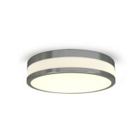 Plafon łazienkowy KARI 22 AZ2065 wykonana z metalu w kolorze chromu oraz szklanej przesłony 22,2 cm średnicy LED