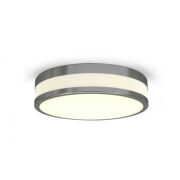 Plafon łazienkowy KARI 22 AZ2065 wykonana z metalu w kolorze chromu oraz szklanej przesłony 22,2 cm średnicy LED