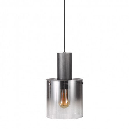 Lampa wisząca JAVIER MD17076-1A BK Italux NOWOCZESNA SZKLANY KLOSZ DYMIONE SZKŁO