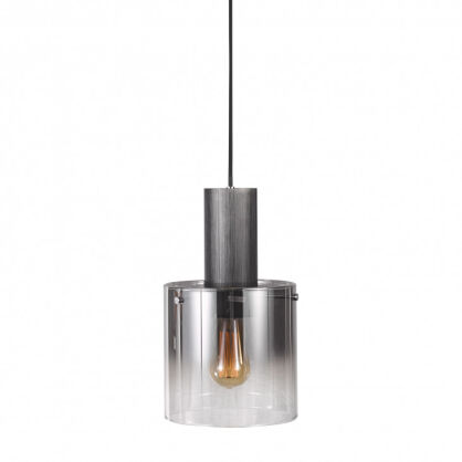 Lampa wisząca JAVIER MD17076-1A BK Italux NOWOCZESNA SZKLANY KLOSZ DYMIONE SZKŁO