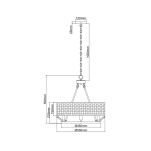 Lampa wisząca Verno Cromo Orlicki Design ażurowa kremowa - 6