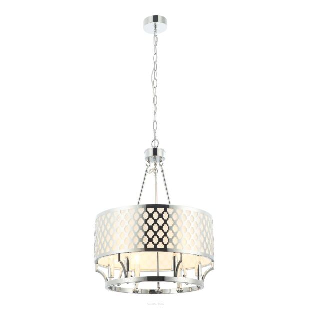 Lampa wisząca Verno Cromo Orlicki Design ażurowa kremowa