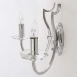 KINKIET RIGA PIĘKNA STYLOWA Z 2 ŹRÓDŁAMI ŚWIATŁA O WYGLĄDZIE ŚWIECZEK COSMO LIGHT W02779CH - 2