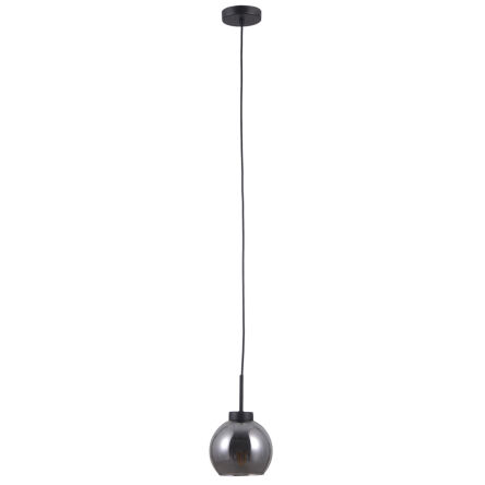 Lampa wisząca POGGI PND-28028-1B Italux czarny mat / dymione szkło NOWOCZESNA ELEGANCKA