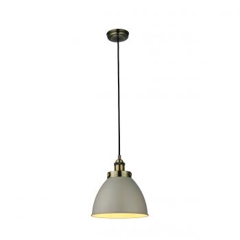 Lampa  wisząca FRANKLIN szary, antyczny mosiądz ENDON LIGHTING 76328 