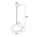 Lampa wisząca IRUN 4272 Argon Szklany biały klosz 30 cm - 2