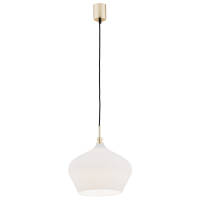 Lampa wisząca IRUN 4272 Argon Szklany biały klosz 30 cm