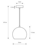Lampa wisząca POP 1L E14 108991 Markslojd zielona Ø20cm - 2