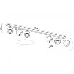 LAMPA SUFITOWA LISTWA SUFITOWA OCULARE 6L Czarny  SOLLUX  Lampa Ścienna NOWOCZESNY stal  SL.0448 metalowa lampa  SOLLUX LIGHTING - 4