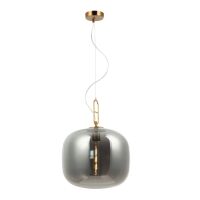 Lampa wisząca Elegancka złota  BIANCA przydymiony klosz art deco MD1180-ABS/SE