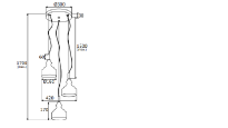 Lampa wisząca CRUZ 1462 Argon szklana mosiądz 3xE14 - 2