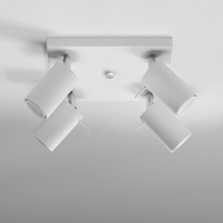 Efektowna lampa sufitowa RING 4 biały SL.0090 SOLLUX LIGHTING nowoczesny klosze tuby