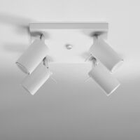 Efektowna lampa sufitowa RING 4 biały SL.0090 SOLLUX LIGHTING nowoczesny klosze tuby