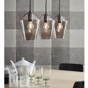 Lampa wisząca Retro 107132 Markslojd czarna trzy klosze przydymione