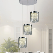 Lampa wisząca Cantos 3 Light Prestige LP-1114/3C klosze ze szkła kryształy
