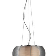 Lampa wisząca Tango MD1104-2 srebrna Zuma Line z aluminium i szkła 