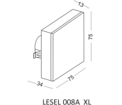 LAMPA SCHODOWA ELKIM LESEL 008A XL Aluminium + szkło akrylowe LED 3000K / 4000K nowoczesna - 6