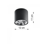 Plafon TIUBE  LAMPA TECHNICZNA NATYNKOWA CZARNA TUBA  NOWOCZESNA SL.0697 SOLLUX - 4