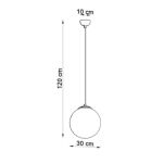 Lampa wisząca UGO 20 SL.0715 SOLLUX LIGHTING 20 cm złote elementy - 3