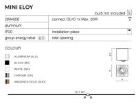 Lampa sufitowa techniczna aluminium Mini Eloy  AZzardo GM4006 AL AZ1754 prostokąt natynkowy - 2