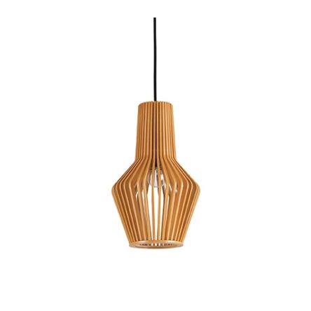 Lampa wisząca Citrus-1 SP1 159843 NOWOCZESNY IP20 E27 drewno / tkanina Ideal Lux OPRAWA W STYLU NOWOCZESNYM