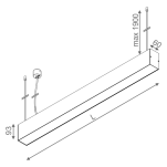 Lampa wisząca Set Tru LED hermetic Aquaform 50192 kolory wykończenia do wyboru podwyższona klasa szczelności - 2