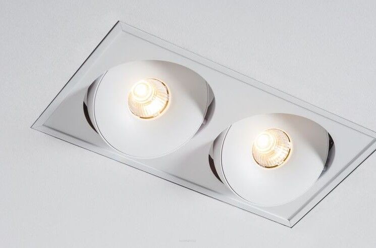Lampa wpuszczana Lava X2 WP Trimless edge LED Labra  4.1049  prostokąt techniczna dwa ruchome oczka różne kolory wykończenia