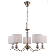 Lampa wisząca Ferlena PND-28343-5 Italux Styl hampton pięcioramienna