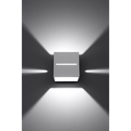 Kinkiet LOBO Biały SL.0206 Nowoczesna lampa ścienna w kształcie kostki wykonana z aluminium