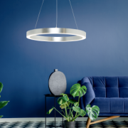 Lampa wisząca CARLO PL200910-600-SL Zuma Line Srebrny szczotkowany pierścień 60 cm