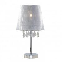 Lampa stołowa Mona  mała LP-5005/1TS biała Light prestige nowoczesna abażur z tasiemki