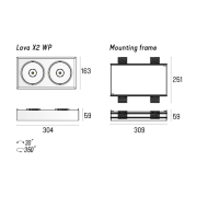 Rama montażowa do lamp Lava WP X2 4.2101 Labra
