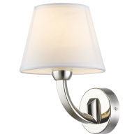 KINKIET ATLANTA lampa ścienna w tradycyjnym klasycznym stylu BIAŁY materiałowy abażur COSMO light W01827NI