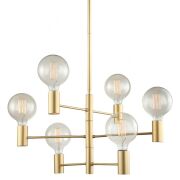 Lampa wisząca  Veva   MDM3339/6 GD Italux wykonana z metalu o złotym wykończeniu skandynawski styl hit roku! 62 cm szerokości  