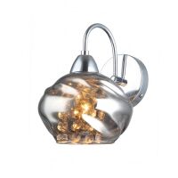 Kinkiet Ritmo MBM-2643/1 Italux  styl nowoczesny lampa ma kolor chromu klosze ze szkła w kloszu znajdują się kryształki