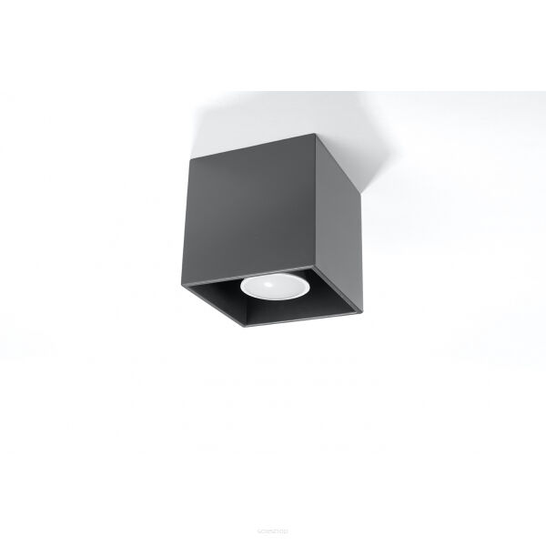 Plafon QUAD  sufitowa  ANTRACYT nowoczesna MINIMALISTYCZNA  KOSTKA idealna do salonu sypialni SL.0567 SOLLUX