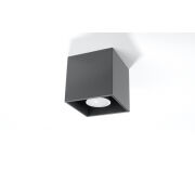 Plafon QUAD  sufitowa  ANTRACYT nowoczesna MINIMALISTYCZNA  KOSTKA idealna do salonu sypialni SL.0567 SOLLUX