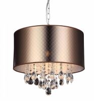 Lampa wisząca Motan MDM2047/3 Italux kolor brązowy klosz ma kształt tuby okrągłej nowoczesna