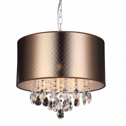 Lampa wisząca Motan MDM2047/3 Italux kolor brązowy klosz ma kształt tuby okrągłej nowoczesna
