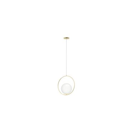 Lampa wisząca JUMBO 1 PENDANT złota oprawa biała kula AZ4983